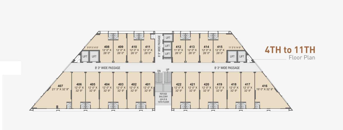  sukrut business park ii Sukrut Business Park II Cluster Plan from 4th to 11th Floor
