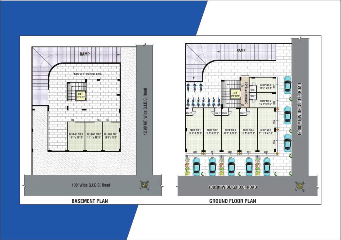  business hub Business Hub Cluster Plan for Basement And Ground Floor
