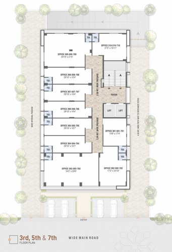  shagun-11 Building 1 Cluster Plan from 3rd, 5th And 7th Floor