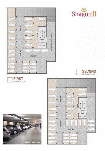  shagun-11 Building 1 Cluster Plan from  Basement 1st to 2nd Floor