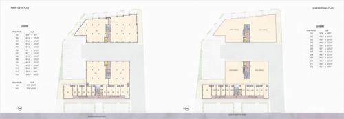  shlok-business-hub Block A Cluster Plan from 1st to 2nd Floor
