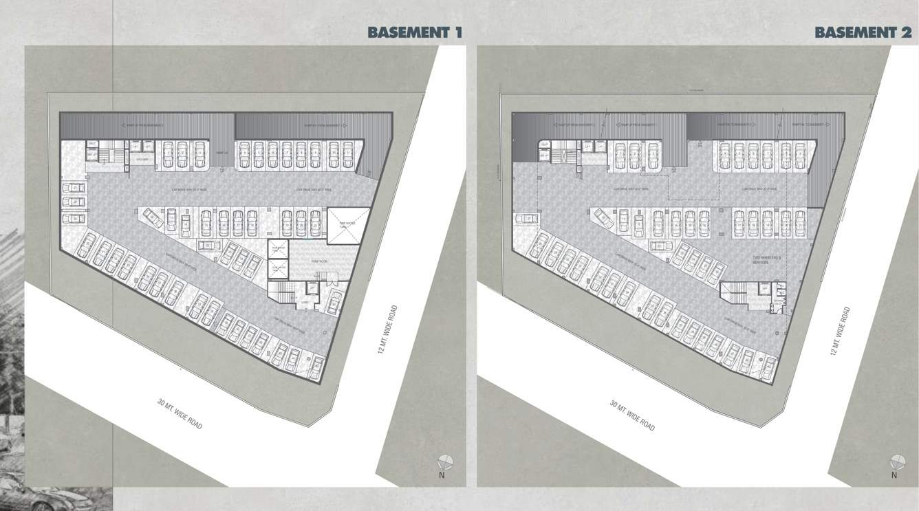  urban ii Urban II Cluster Plan from 1st to 2nd Basement Floor
