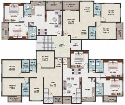  heights Heights Cluster Plan For 7th Floor