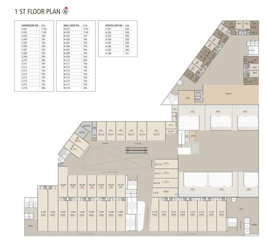 united city 01 Cluster Plan For 1st Floor