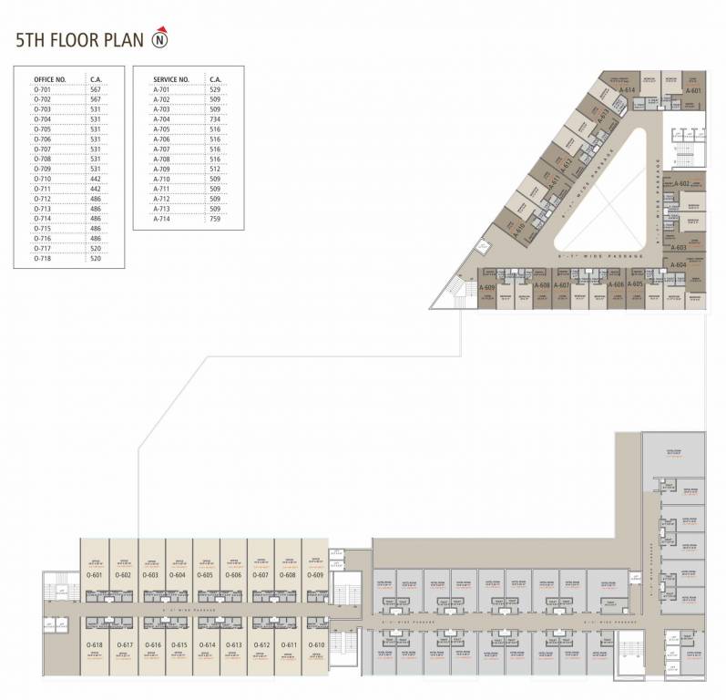 united city 01 Cluster Plan For 5th Floor