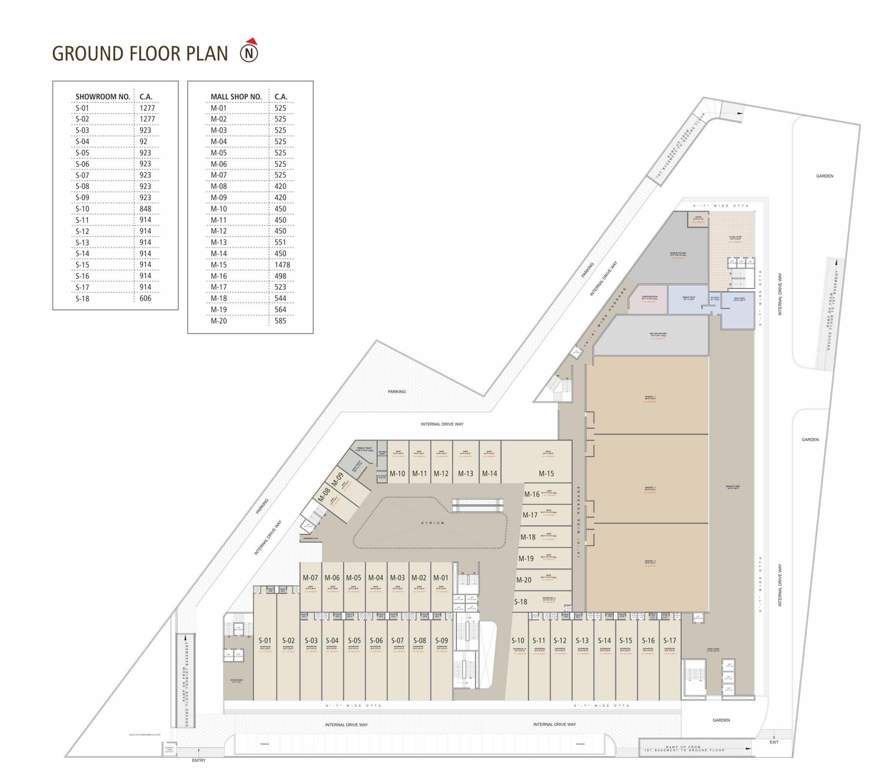 united city 01 Cluster Plan For Ground Floor