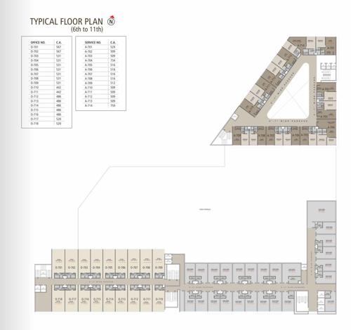  united-city 01 Cluster Plan From 6th To 11th Floor
