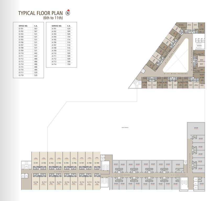united city 01 Cluster Plan From 6th To 11th Floor
