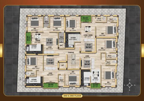  tharun-enclave Tharun Enclave Cluster Plan from 1st to 2nd Floor