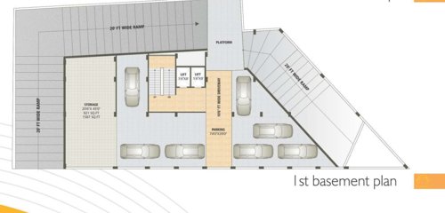  plaza Plaza Bsement 1 Floor Cluster Plan