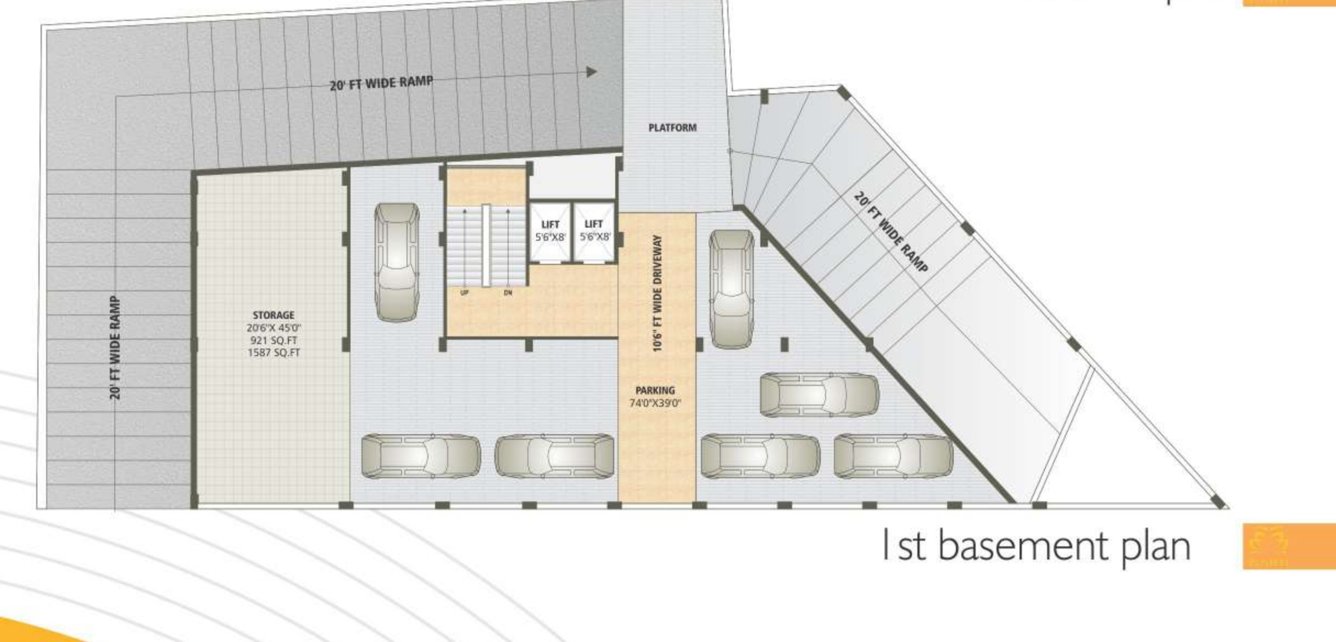  plaza Plaza Bsement 1 Floor Cluster Plan