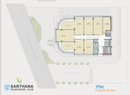  sarthana-business-hub Sarthana Business Hub Cluster Plan for 7th Floor