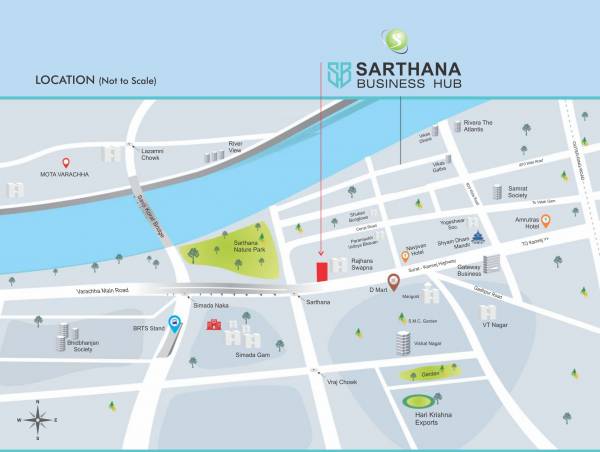  sarthana-business-hub Location Plan
