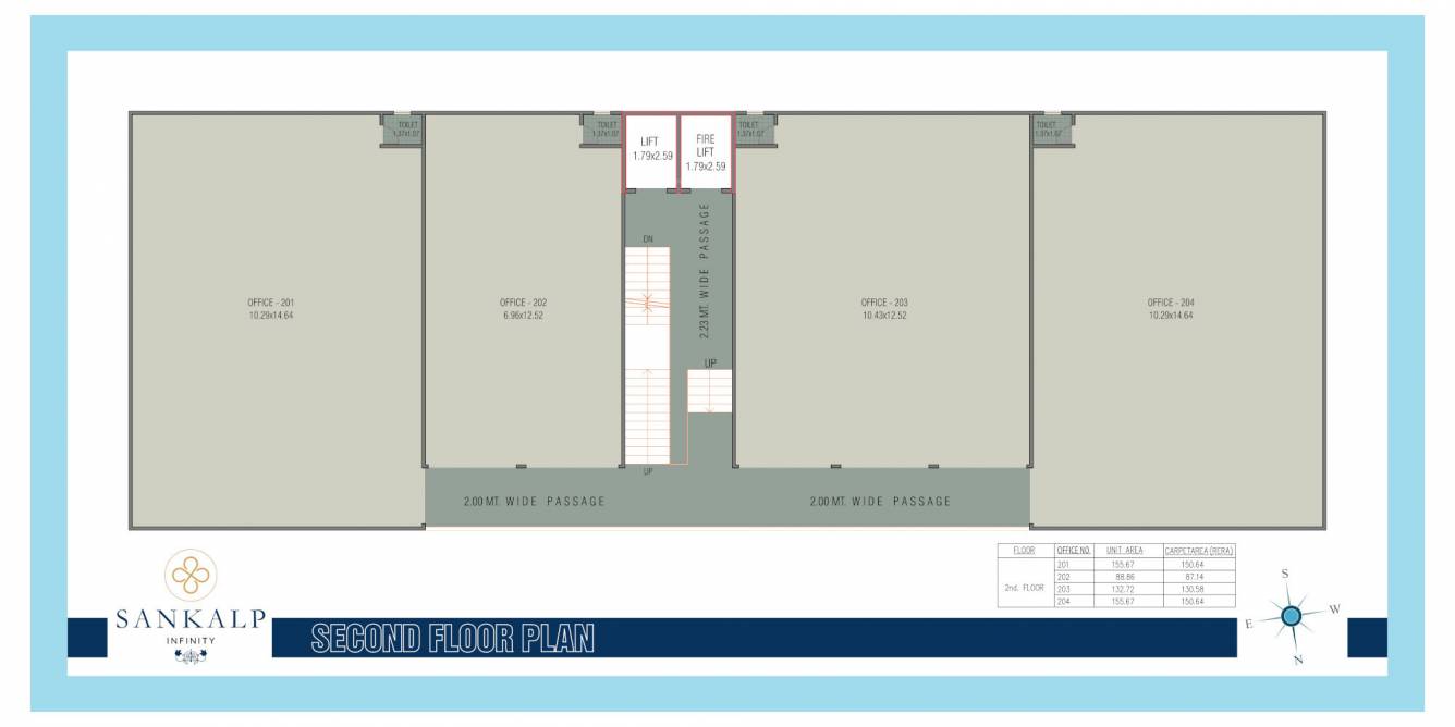  sankalp infinity Sankalp Infinity Cluster Plan for 2nd Floor