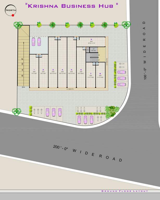  krishna business hub Krishna Business Hub Cluster Plan for ground Floor