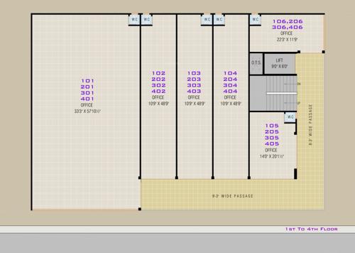  krishna-business-hub Krishna Business Hub Cluster Plan from 1st to 4th Floor