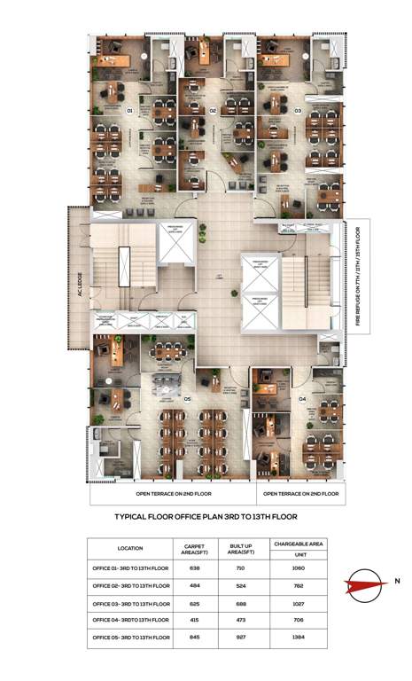  park nx Park NX Cluster Plan from 3rd to 13th Floor