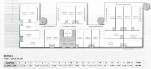  trade-center-iii Darshanam Trade Center III Cluster Plan For 1st Floor