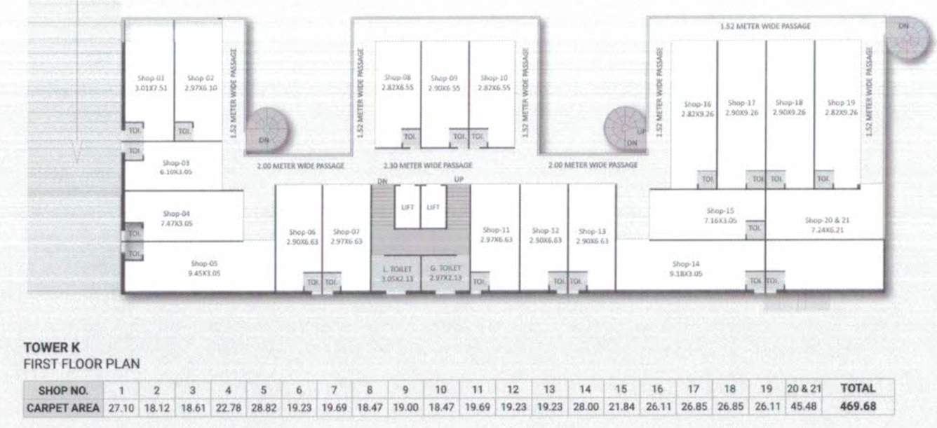 trade center iii Darshanam Trade Center III Cluster Plan For 1st Floor