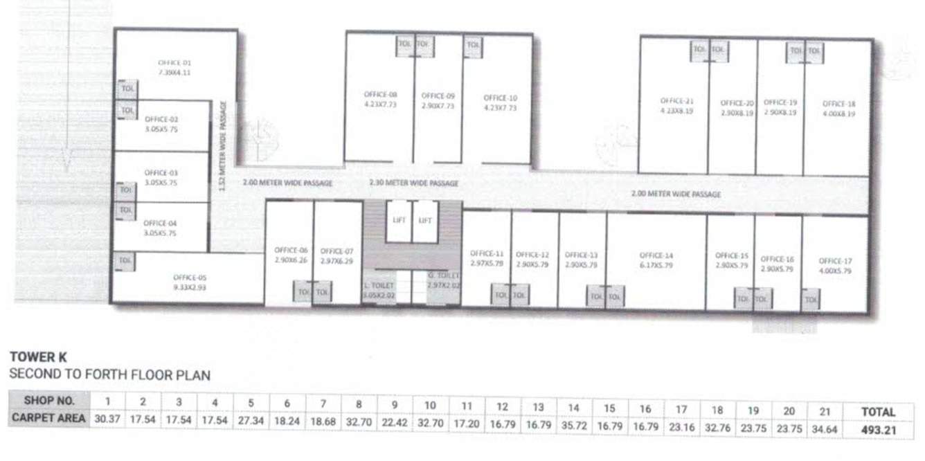 trade center iii Darshanam Trade Center III Cluster Plan From 2nd To 4th Floor