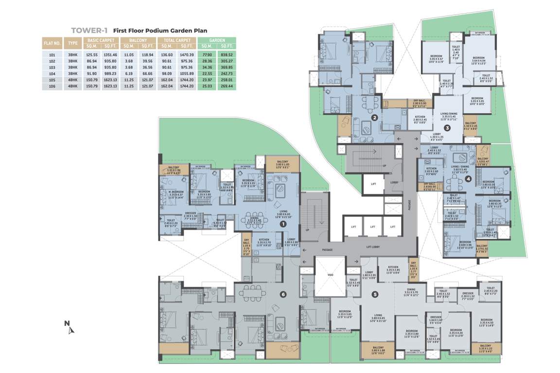  cielo Tower 1 Wing A Cluster Plan