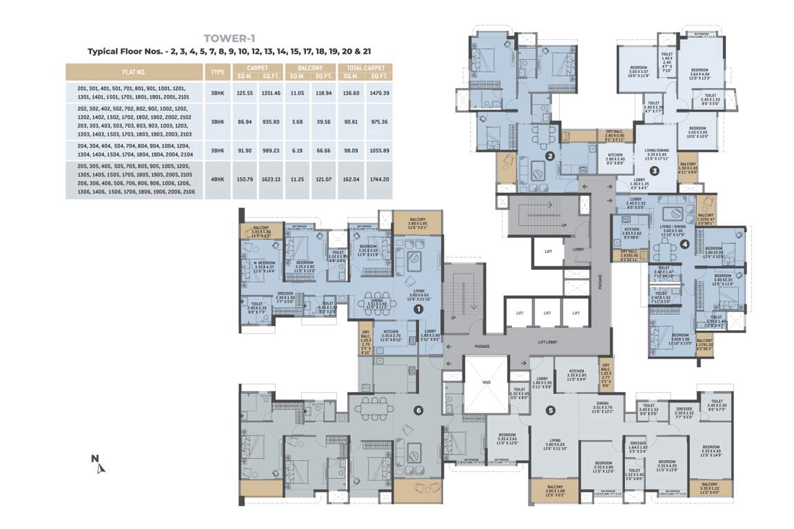  cielo Tower 1 Wing A Cluster Plan