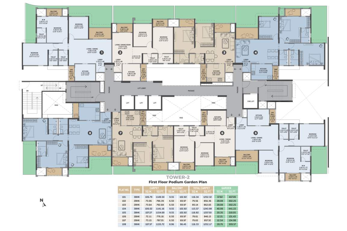  cielo Tower 2 Wing B Cluster Plan
