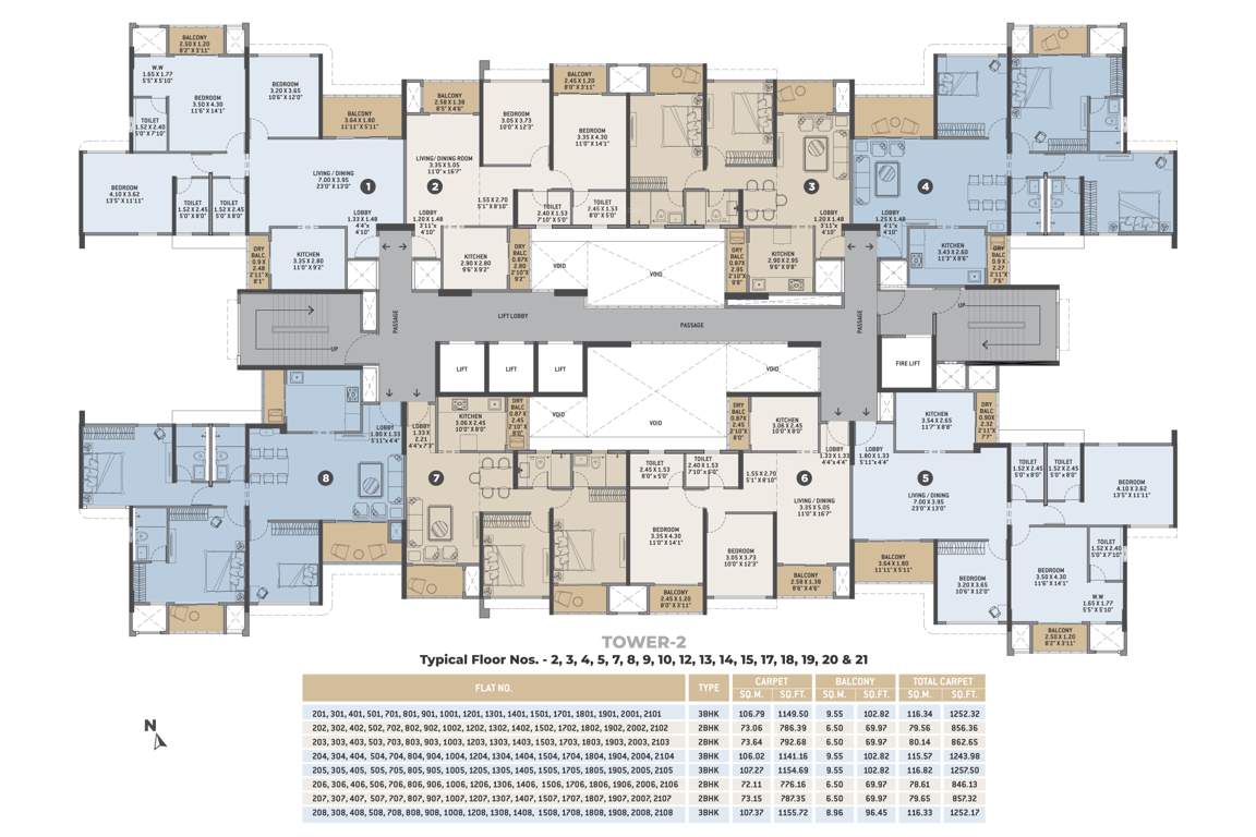  cielo Tower 2 Wing B Cluster Plan