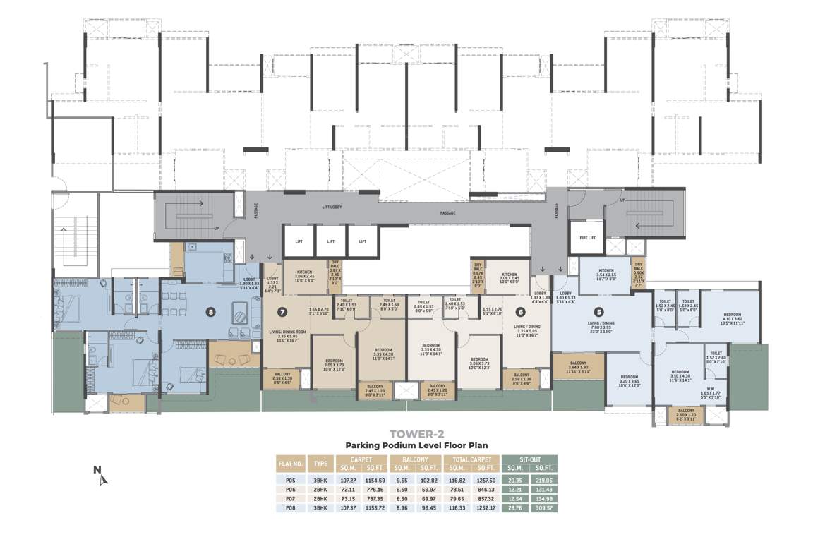  cielo Tower 2 Wing B Cluster Plan