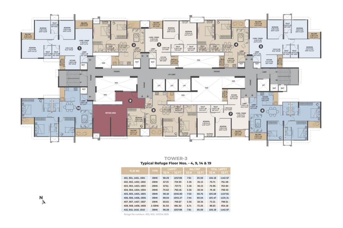  cielo Tower 3 Wing C Cluster Plan