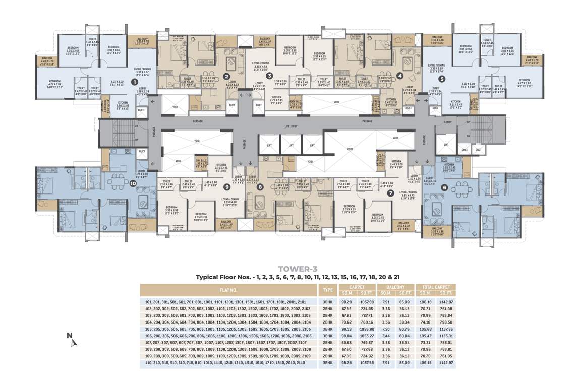  cielo Tower 3 Wing C Cluster Plan