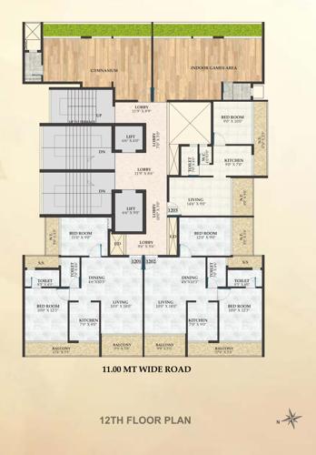  hari-om-bhakti Hari Om Bhakti Cluster Plan For 12th Floor