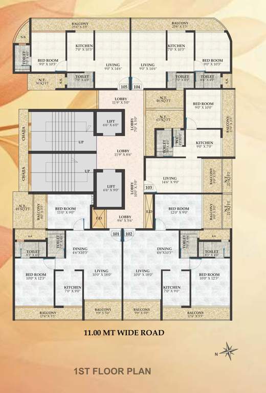  hari om bhakti Hari Om Bhakti Cluster Plan For 1st Floor
