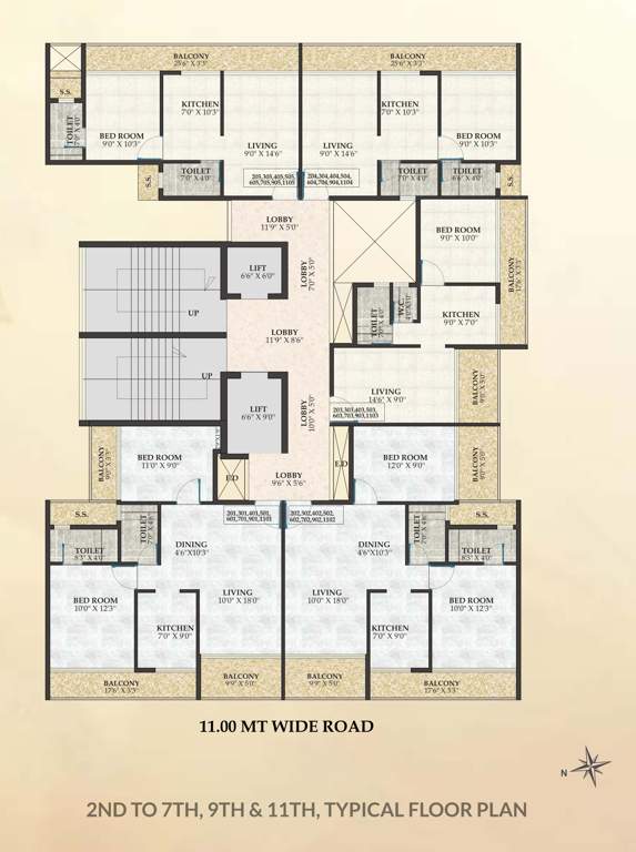  hari om bhakti Hari Om Bhakti Cluster Plan From 2nd To 11th Floor Expect 8th & 10th Floor