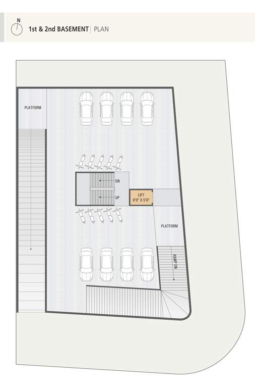  s r square S R Square Cluster Plan from 1st to 2nd Basement Floor