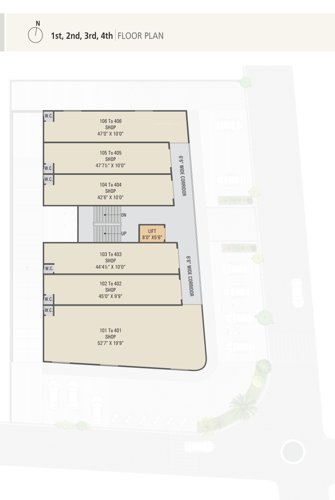  s-r-square S R Square Cluster Plan from 1st to 4th Floor