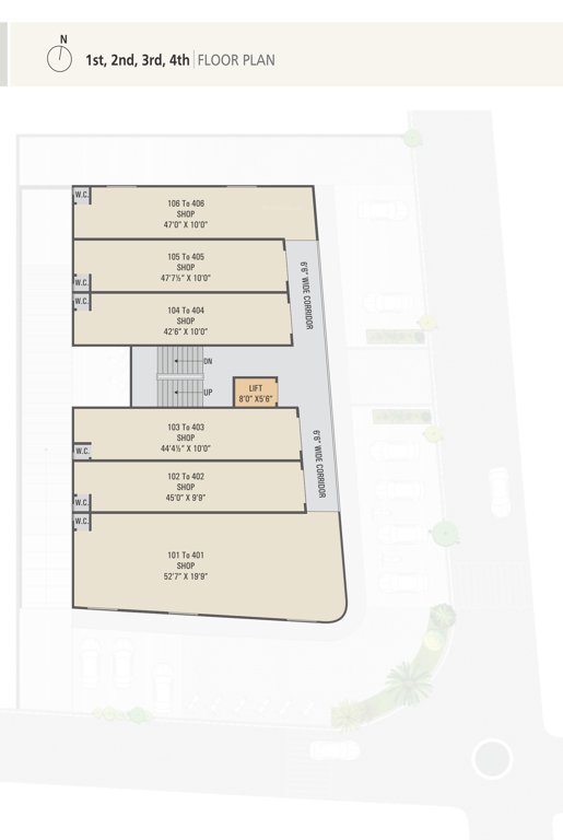  s r square S R Square Cluster Plan from 1st to 4th Floor