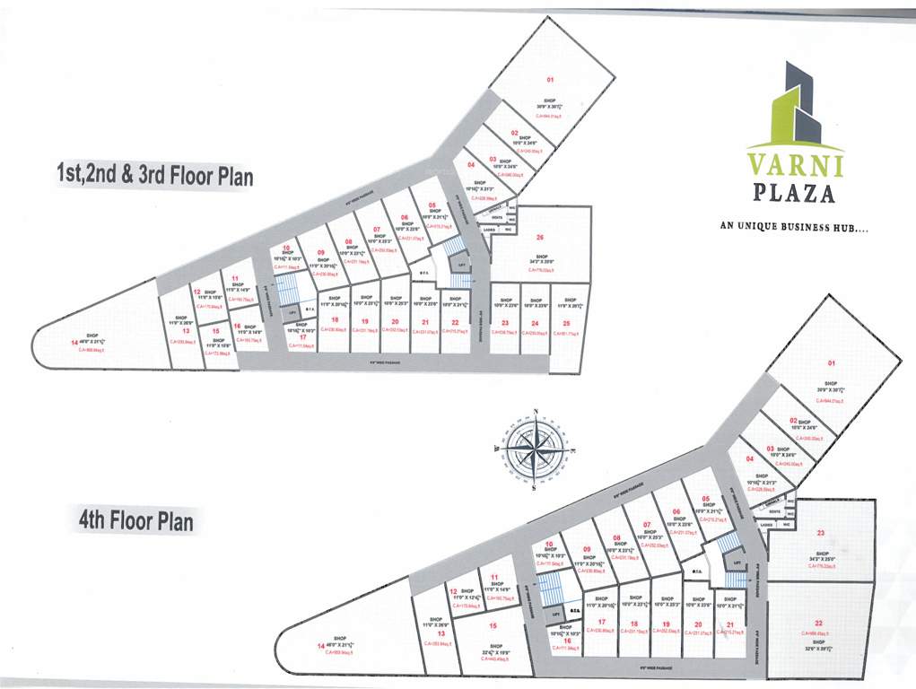 plaza Plaza Cluster Plan from 1st to 4th Floor