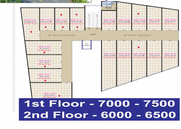  shopping 1 Cluster Plan From 1st To 2nd Floor