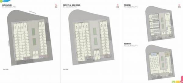  radhey-square Building Cluster Plan From Ground To 4th Floor
