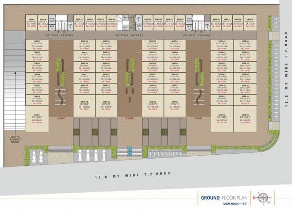 Shops Ground Cluster Plan sai-ashish-trade-centre Shops Ground Cluster Plan