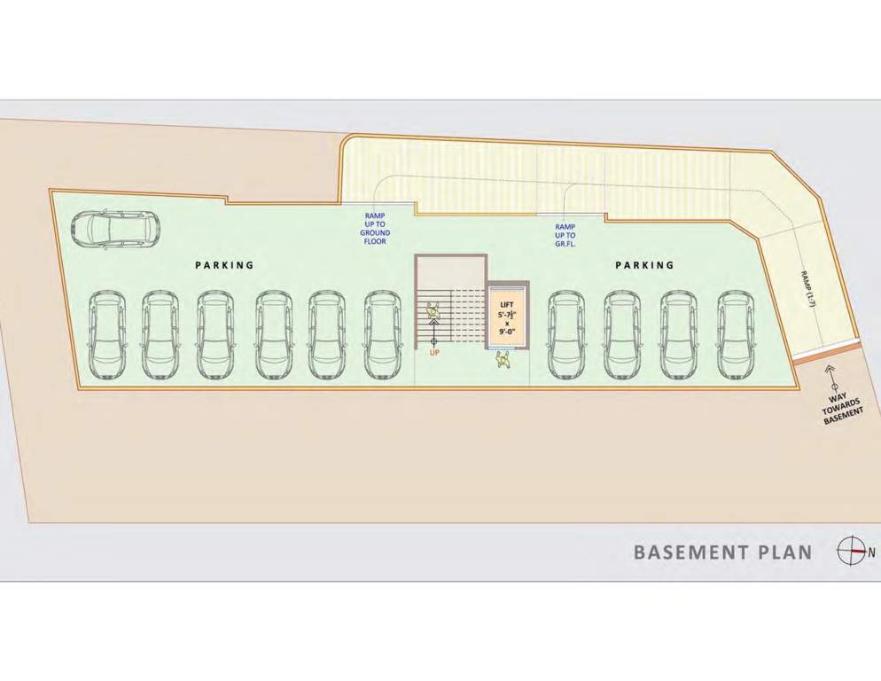  m n square M N Square Basement Floor Cluster Plan