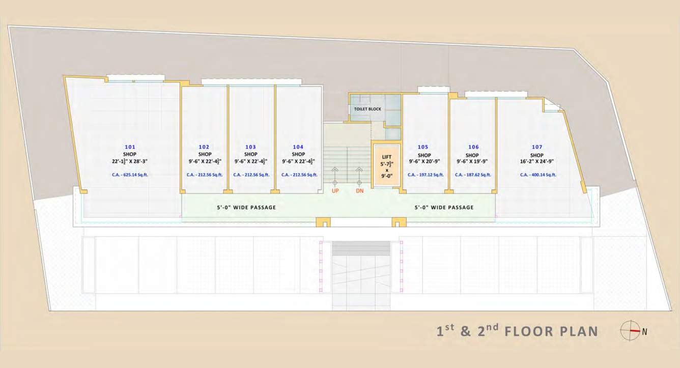  m n square M N Square Cluster Plan from 1st to 2nd Floor