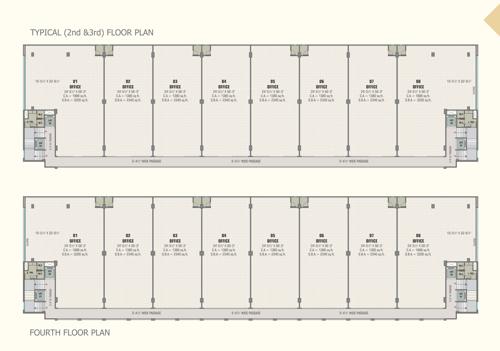  golden-icon Golden Icon Cluster Plan from 2nd to 4th Floor