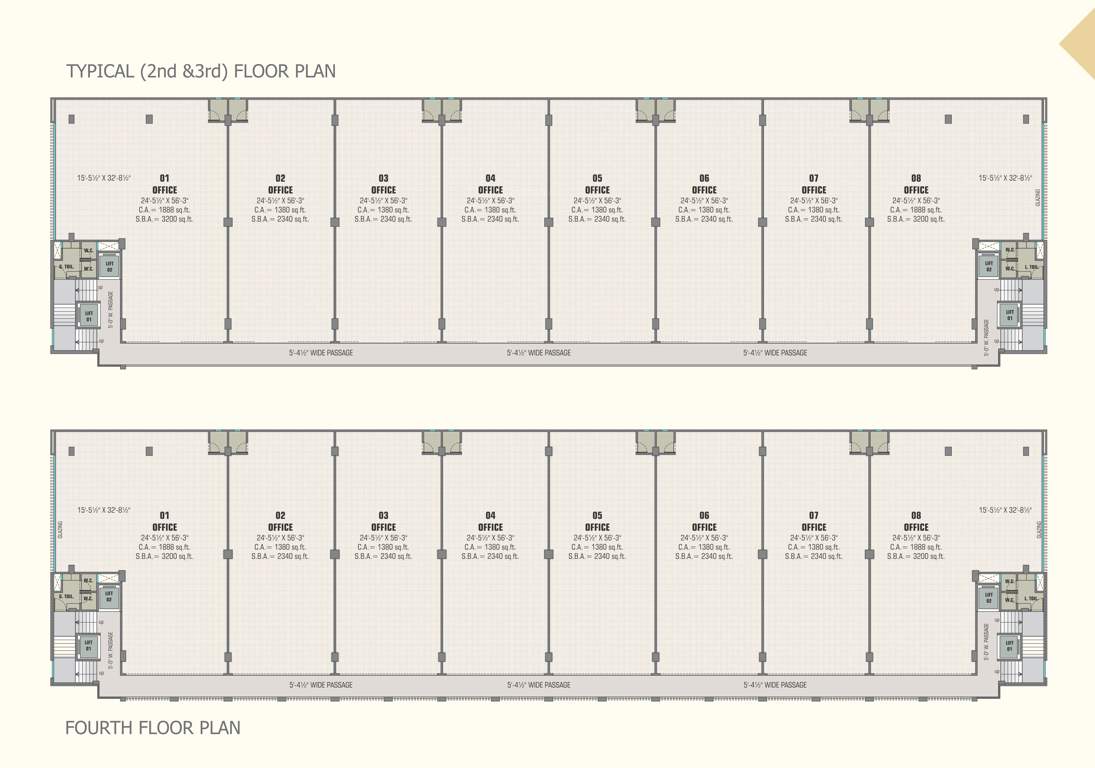  golden icon Golden Icon Cluster Plan from 2nd to 4th Floor
