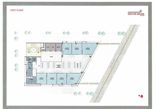  gandhinagar-doctor-house Gandhinagar Doctor House Cluster Plan for 1st Floor