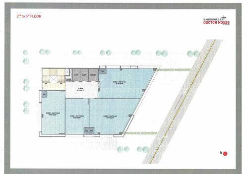  gandhinagar-doctor-house Gandhinagar Doctor House Cluster Plan from 2nd to 6th Floor