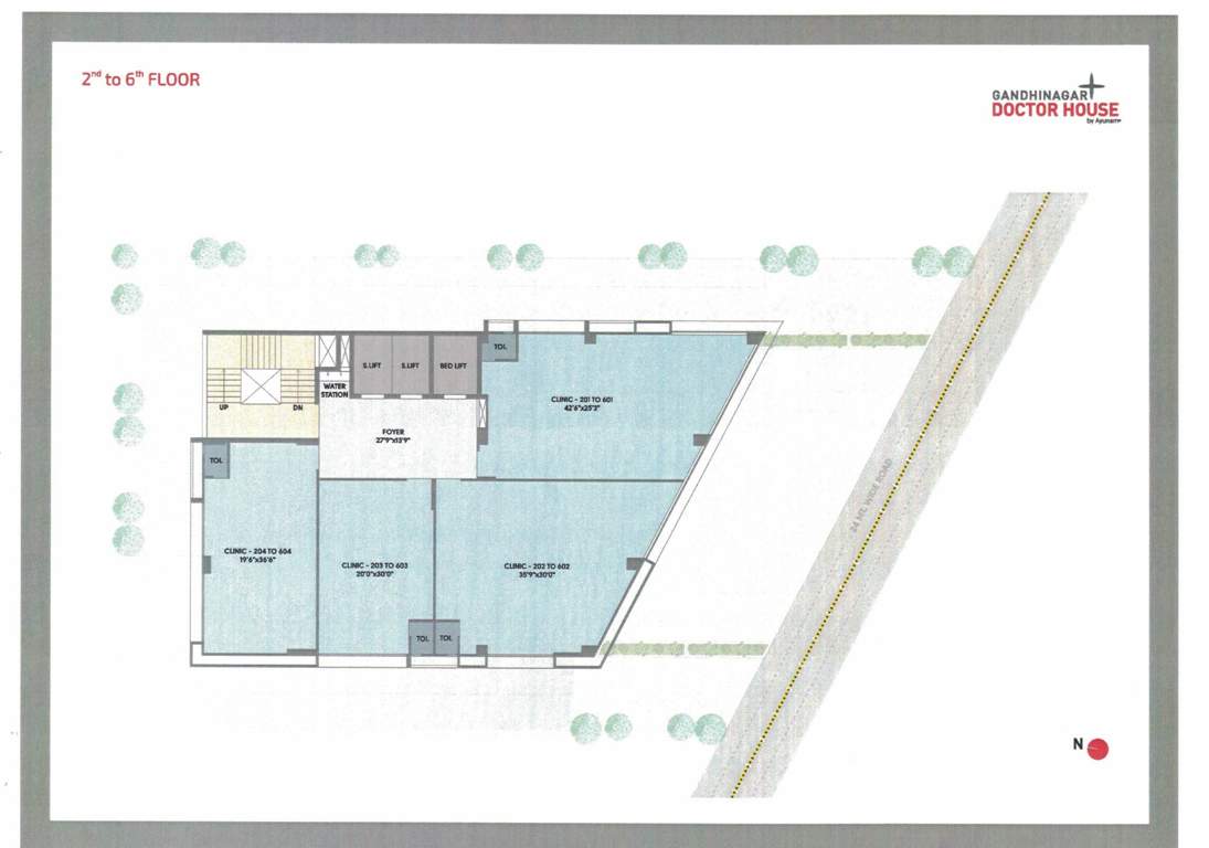 gandhinagar doctor house Gandhinagar Doctor House Cluster Plan from 2nd to 6th Floor