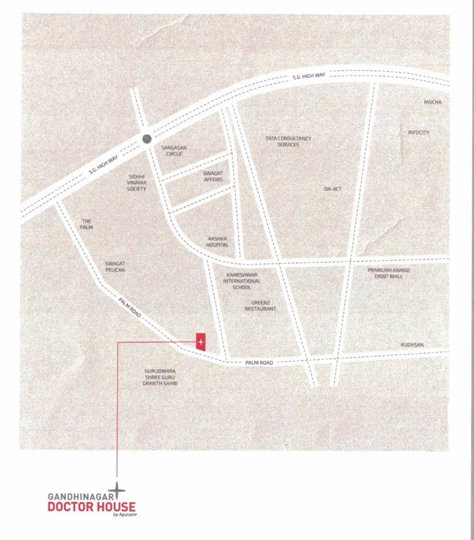  gandhinagar doctor house Location Plan