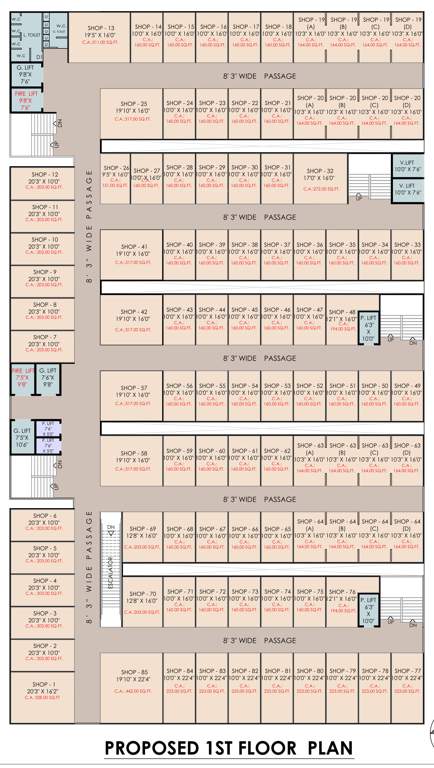  anjani nandan textile market A Cluster Plan For 1st Floor